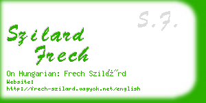 szilard frech business card